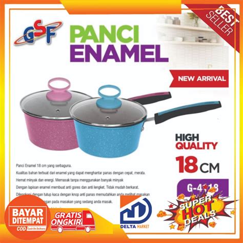 Jual Panci Susu Sauce Pan Enamel Stainless Steel Tutup Kaca Shopee