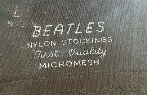 1964 Vintage Beatles Nylon Stockings Nems Brand Vroom And Dreesmann No Glory Days Sports