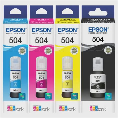 Kit 4 Tintas Epson 504 Original P L4150 L4160 L4260 L6161 L6171 L6191