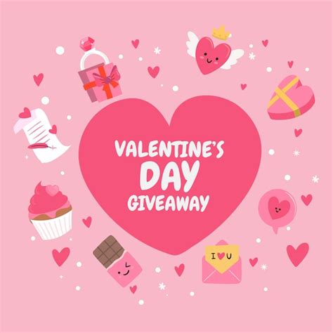 Ilustraci N Plana Del Sorteo Del D A De San Valent N Vector Gratis