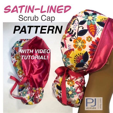 Pattern For Satin Lined Ponytail Scrub Cap For Big Or Long Hair Etsy