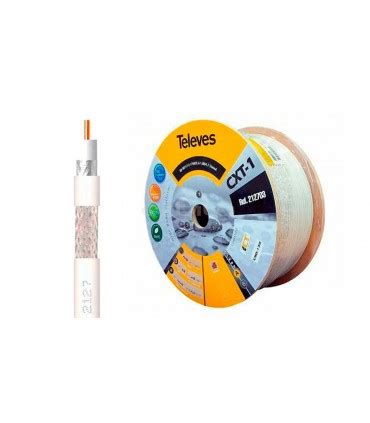 MTS COAXIAL TV CU AL CXT1 1MM 250 MTS BLANCO TELEVES