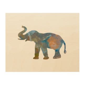 Colorful Elephant Wood Wall Art | Zazzle