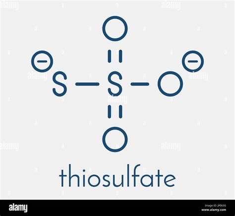 El Anión Tiosulfato Estructura Química Fórmula Esquelética Imagen