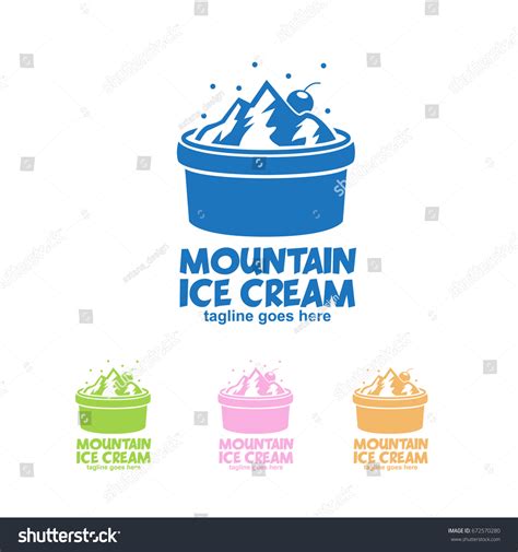 Ice Cream Mountain Over 1910 Royalty Free Licensable Stock Vectors