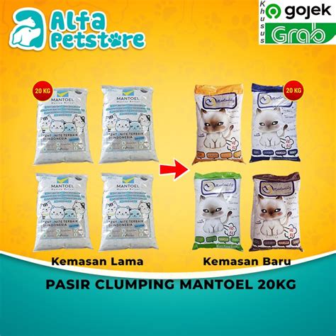 Jual GOSEND Pasir Kucing Gumpal Wangi Clumping Mantoel 20 Kg Shopee