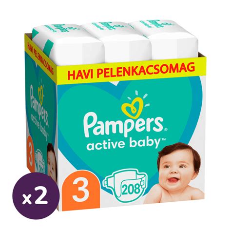 INGYENES SZÁLLÍTÁS Pampers Active Baby pelenka Midi 3 6