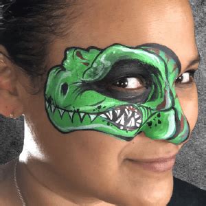 Tyrannosaurus Rex Eye Design Video by Kellie Burrus - Facepaint.com