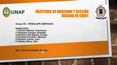 OBJETIVOS DE GOBIERNO Y GESTIÓN BASADO EN COBIT pptx