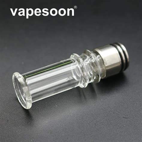 Newest Type Long Glass 810 Drip Tip For 810 Thread Atomizer Wide Bore Mouthpiece Electronic