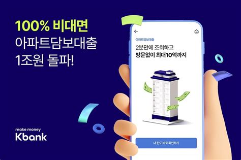 케이뱅크 아파트담보대출 누적 취급액 1조원 돌파연간 140만원 이자절감 효과