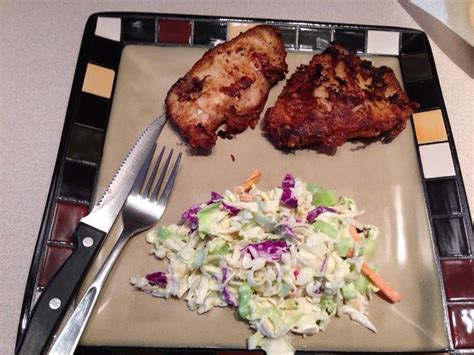 Pork Chop And Coleslaw Salad Food Coleslaw Salad Coleslaw