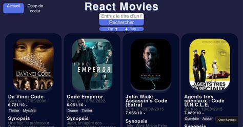 React Movies Codesandbox