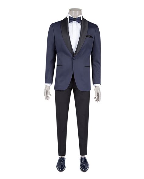 Ds Damat Slim Fit Lacivert Jakar Desenli Smokin Tak M Elbise