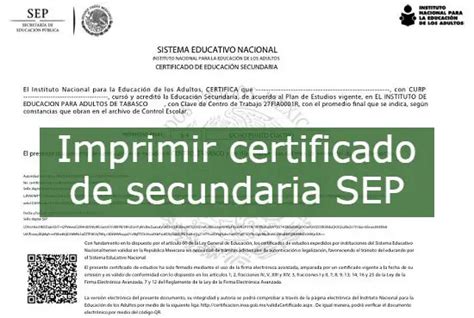 Descargar Certificado De Secundaria Inea Mide