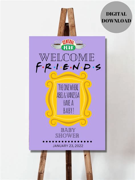 FRIENDS Themed Baby Shower Editable Sign - Etsy