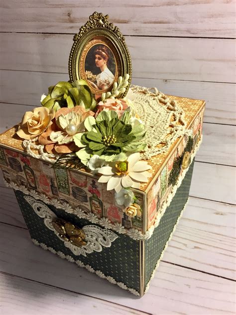 Explosion Box Using Creative Scrap Designs Chipboard Decorative