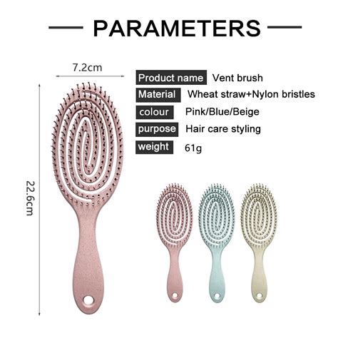 Women Scalp Massage Curved Hair Brush Wet Dry Detangle Smooth Curly Hair Brush Hollow Out Buy