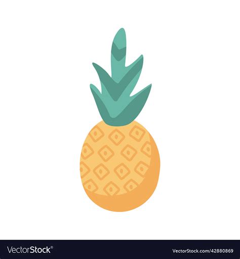 Fresh Pineapple Fruit Royalty Free Vector Image