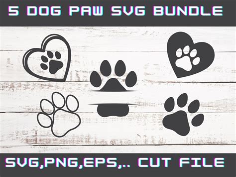 Paw Print Svg, Dog Paw Print Svg, Dog Paw Svg, Paw Svg, Dog Mom Svg ...