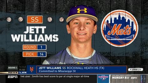 Mets Draft Ss Jett Williams Mississippi State Commit With 14th Pick