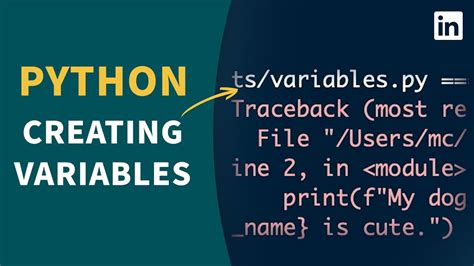 Python Tutorial Creating Variables And Assigning Values Youtube