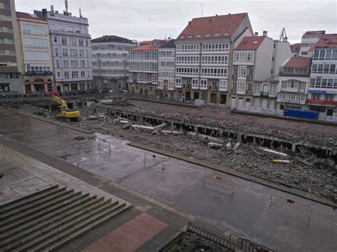 Las Obras De La Plaza De Armas Paralizadas Ferrol COPE