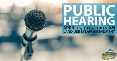 Public Hearing For Land Use Amendments April 25 2023 Municipal