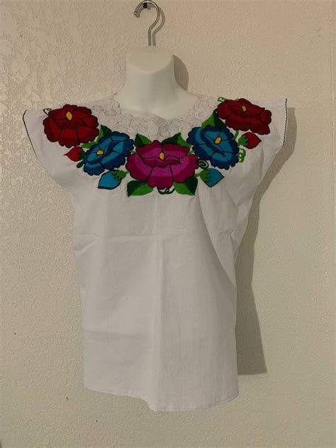 Blusa Típica Estilo Mexicana Etsy