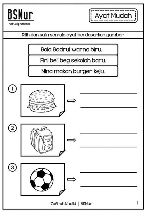 Latihan Membaca Bahasa Melayu Tahun 1 Dan 2 Sekolah Rendah Downl