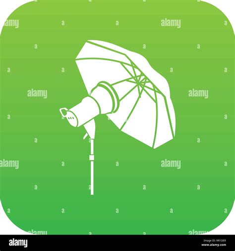 Studio Flash With Umbrella Icon Green Vector Stock Vector Image And Art