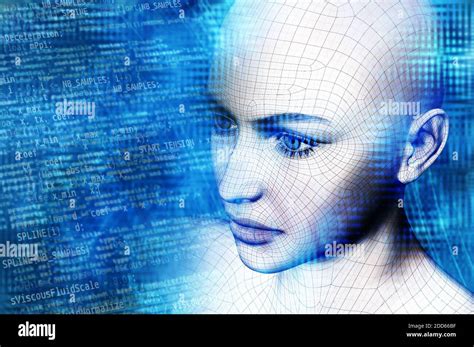 Humanoid Head As Concept For Artificial Intelligence Future