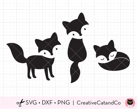 Fox Silhouette SVG Cut File SVG Files For Cricut Or Silhouette Cute Fox