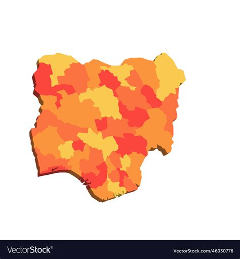 Nigeria Political Map Of Administrative Divisions Vector Image