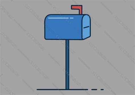 Blue Mailbox Clipart Image