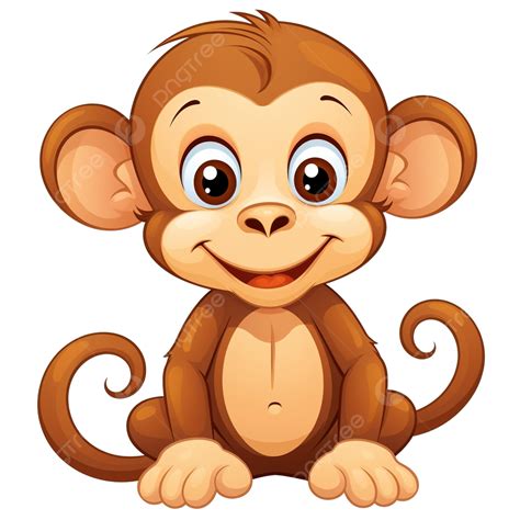 Macaco Desenho Animado Colorido Clipart Ilustra O Design Floresta