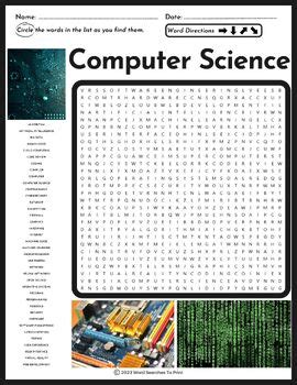 Computer Science Word Search Technology STEM Coding Algorithm