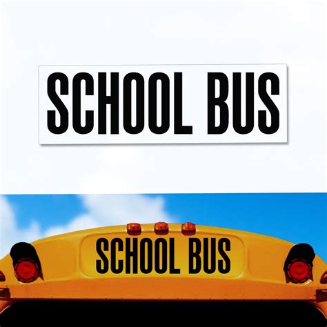 School Bus Decal 8" x 30" Condensed Style