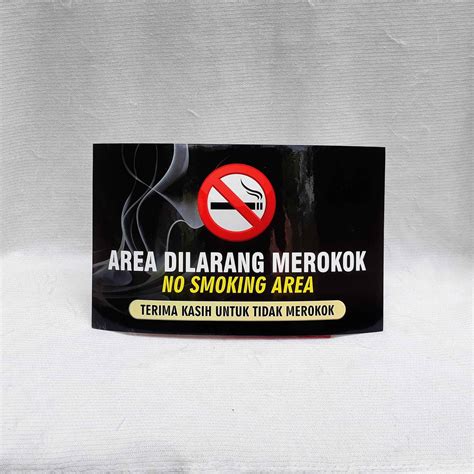 Jual Stiker Larangan Merokok Stiker Vinyl Dilarang Merokok Sticker