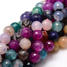 Nbeads Dyed Natural Agate Faceted Round Beads Strands Colorful Mm