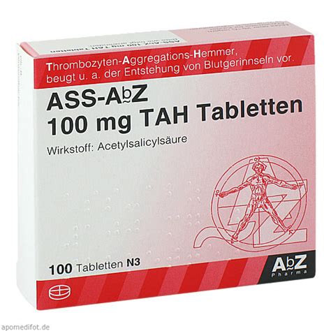 Ass Abz 100 Mg Tah Tabletten 100 St Ab 1 26€