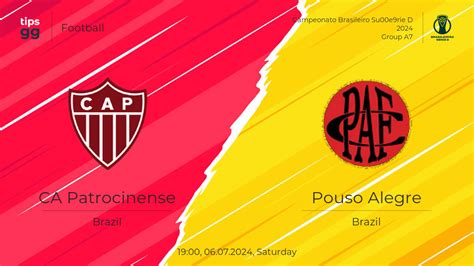 CA Patrocinense Vs Pouso Alegre Odds Betting Lines 06 07 2024