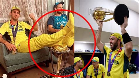 Mitchell Marsh Did This Misbehaving Gesture With World Cup Trophy In