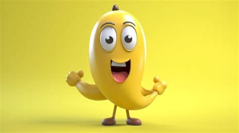 Premium Photo A Cute Cartoon Banana Character Ai Generative