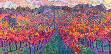 Autumn Vineyard Contemporary Impressionism Paintings By Erin Hanson