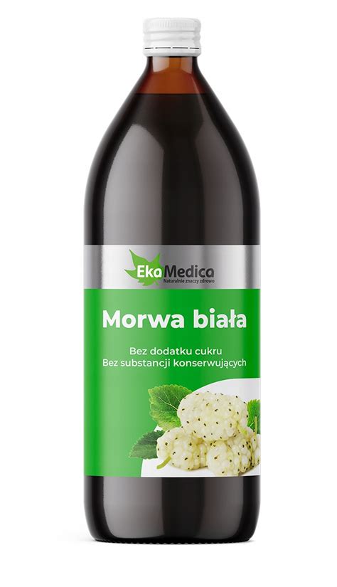 Naturalny Sok z MORWY BIAŁEJ BEZ CUKRU MORWA BIAŁA od Ekamedica 1000 ml