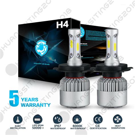 H W Lm Brand Led Conversion Headlight Kit Hi Low Beam