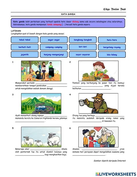 Kata Ganda Interactive Worksheet For 10 Live Worksheets