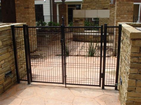 Iron Fence with Welded Wire and Swing Gate - Viking Fence