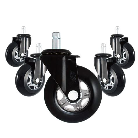 Office Chair Caster Extra Heavy Duty Pu Wheels Noise Free Pack